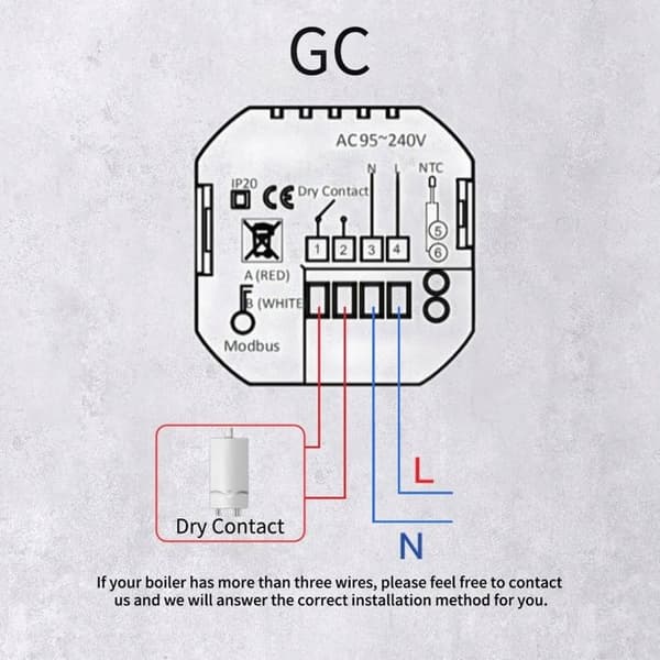 Termostat Zigbee - ARHATREYA - Värme Vatten/Gas - Programmerbar - Utan Extern Sensor