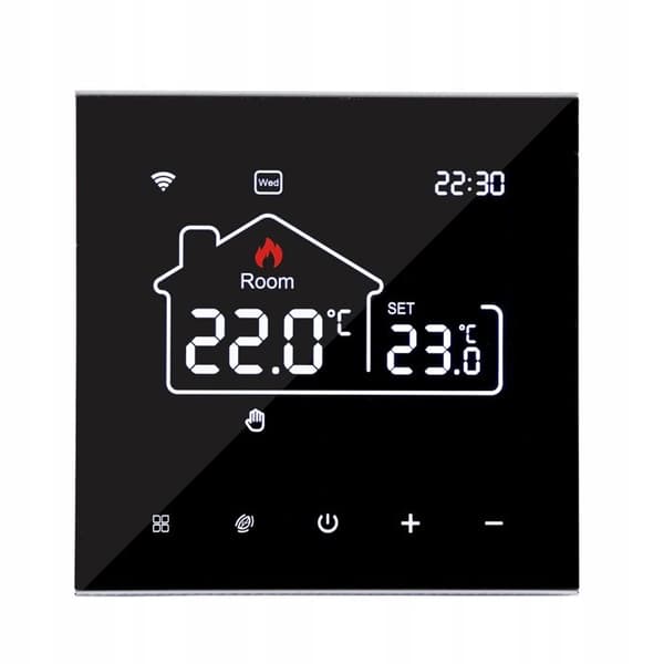 Termostat WiFi - ARHATREYA - LCD - Värme Water - Kompatibel med Alexa & Google