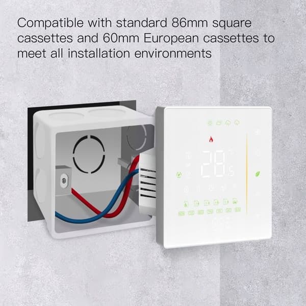 Thermostat WiFi - ARHATREYA - Programmerbar - Golvvärme - Svart