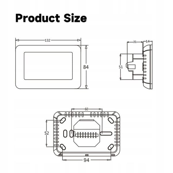 Termostat Wi-Fi Intelligent - ARHATREYA - Tuya - LCD - 16A - Alexa/Google Home
