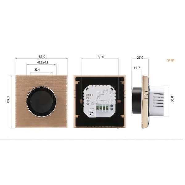 Termostat WiFi - ARHATREYA - BHT-7000 - TFT-skärm - Röstkontroll - Svart