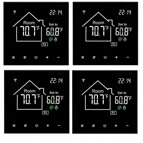 Termostat WiFi Intelligent - ARHATREYA - 16A - Programmerbar - Touchskärm - Elektrisk Golvvärme