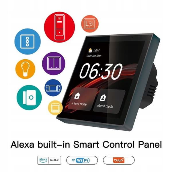 Termostat WiFi - Moes - Centralt Panel - 4'' Pekskärm - Alexa &amp; Zigbee