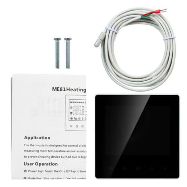 Termostat WiFi - ARHATREYA - LCD Touchscreen - Programmerbar - Paket med 8