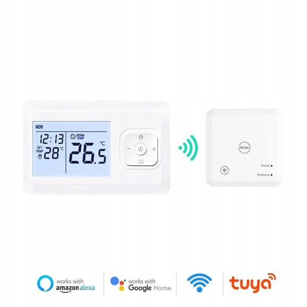 Trådlös WiFi-termostat - ARHATREYA - Röstkontroll - Veckoprogrammering - Låg förbrukning