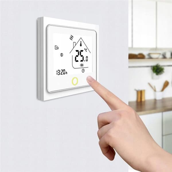 Termostat - MOES - Zigbee Tuya - Vatten/Gas Vara - Programmerbar - Vit