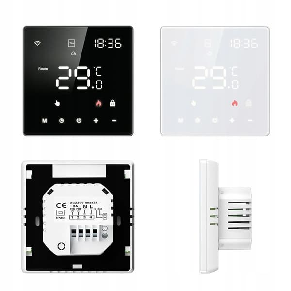 Termostat WiFi Intelligent - ARHATREYA - Tuya - LCD Touch - Kompatibel med Alexa och Google Home