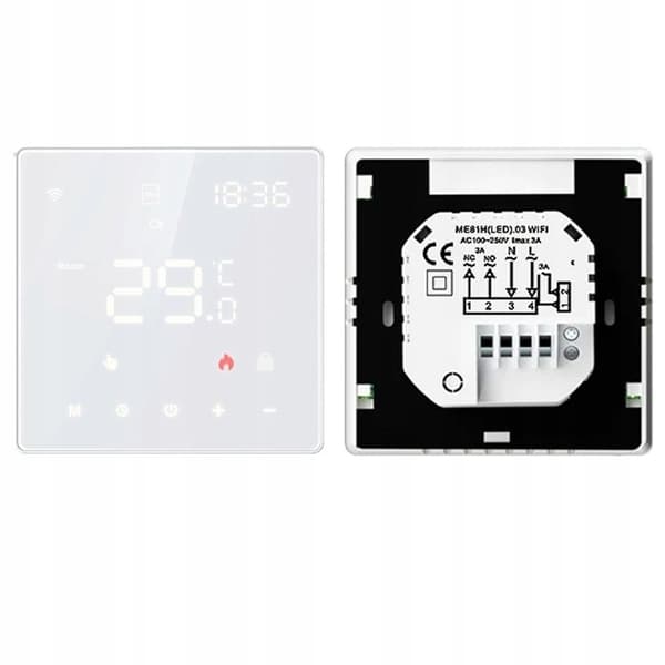 Termostat WiFi Intelligent - ARHATREYA - Tuya - LCD Touch - Kompatibel med Alexa och Google Home