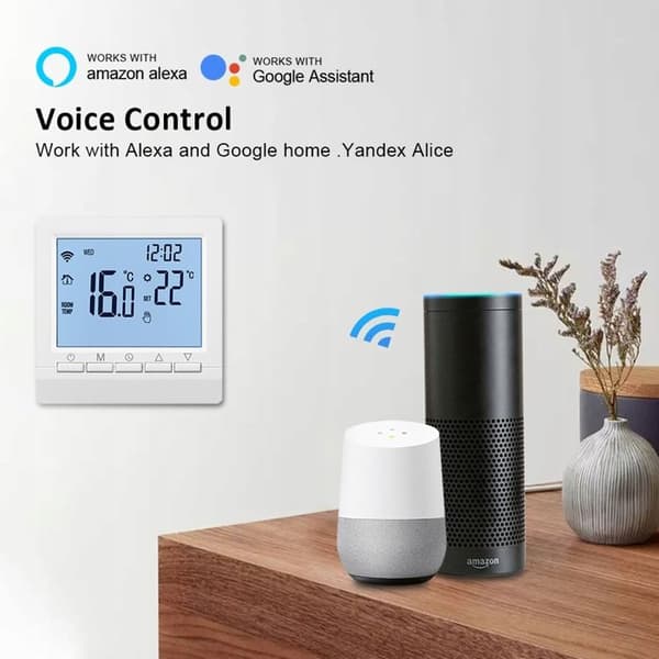 Termostat WiFi Intelligent - ARHATREYA - 16A - Golvvärme - Kompatibel med Alexa & Google Home