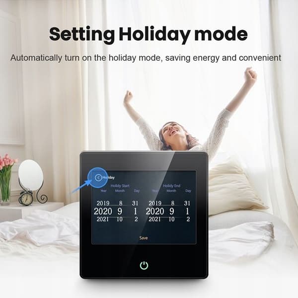 Intelligent Wi-Fi Termostat - ARHATREYA - Pekskärm - Röststyrning - Programmerbar