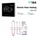 Miniatyrbild 4 av 6: Termostat Wi-Fi - ARHATREYA - 16A - Touchskärm - Röststyrning - Programmerbar