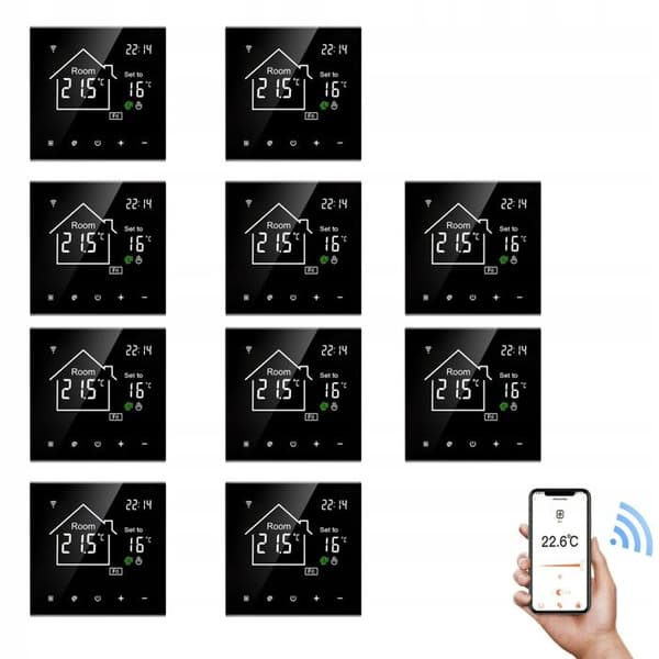 Termostat Wi-Fi - ARHATREYA - 16A - Touchskärm - Röststyrning - Programmerbar