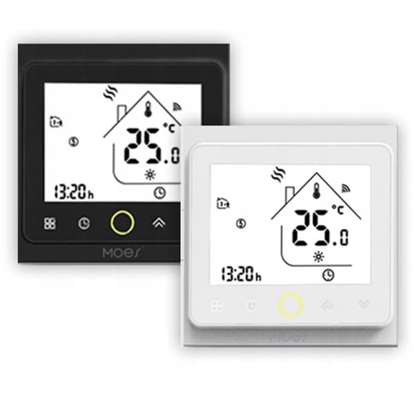 WiFi Intelligent Termostat - ARHATREYA - LCD Pekskärm - Elektrisk Uppvärmning - Kompatibel med Alexa/Google