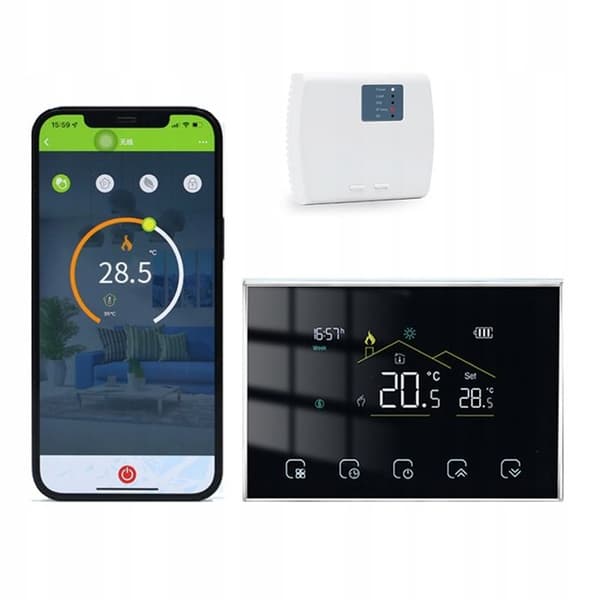 Trådlös termostat - ARHATREYA - Stort LCD-skärm - Programmerbar - WiFi
