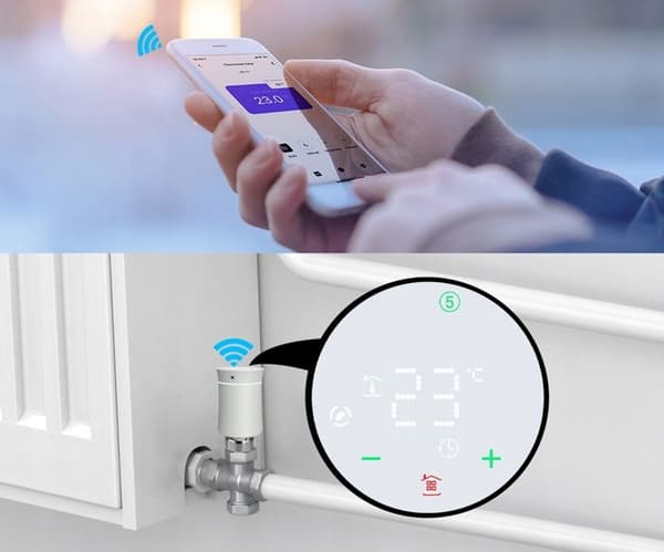 Intelligent Termostat - MOES - BRT-100 - Zigbee - LED-skärm - Röststyrning
