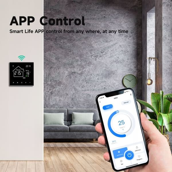 Intelligent WiFi Termostat - ARHATREYA - Programmerbar - Golvvärme - Röststyrning