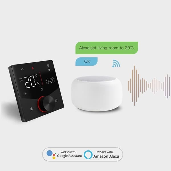 Termostat WiFi - ARHATREYA - Vattenburen golvvärme - LCD-skärm - Programmerbar
