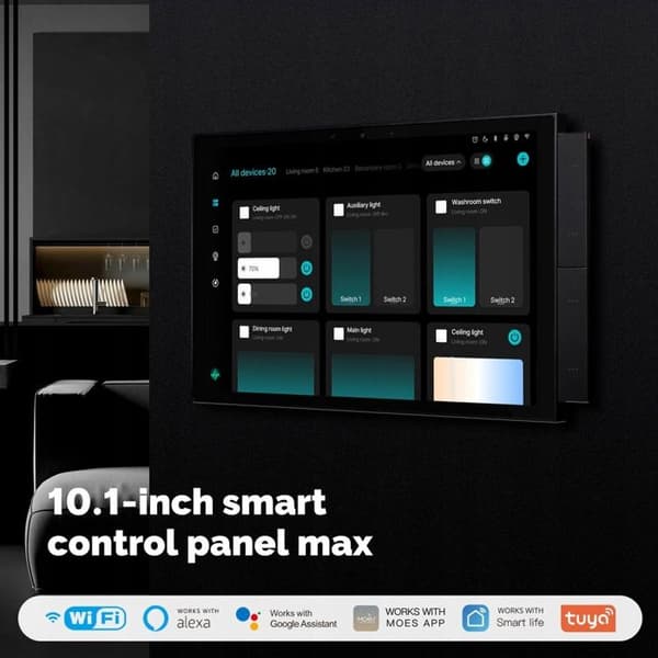 Termostatkontrollpanel - MOES - Tuya - 10,1 tum skärm - ZigBee - Inbyggd intercom