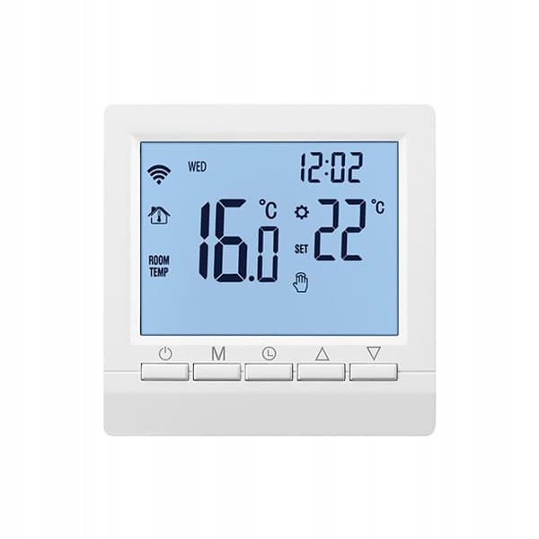 Thermostat WiFi för temperaturkontroll, 16A stödjer endast elektrisk golvvärme.