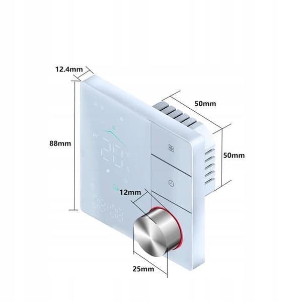 Intelligent WiFi-termometer - ARHATREYA - LCD - Elektrisk Värme 16A - Vit
