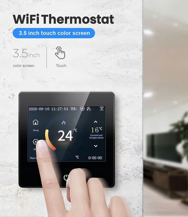 Termostat Wi-Fi Intelligent - ARHATREYA - LED Pekskärm - Röstkontroll - Programmerbar