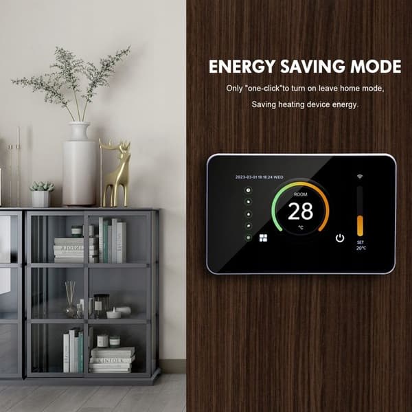 Termostat WiFi - ARHATREYA - Tuya - LCD-skärm 4.3" - Vattenburen golvvärme - Kompatibel med Alexa