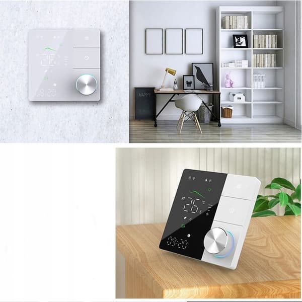 Intelligent termostat - ARHATREYA - Vit - WiFi - Kompatibel med Alexa/Google Home