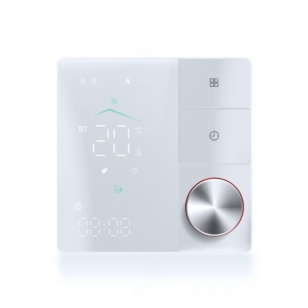 Intelligent termostat - ARHATREYA - Vit - WiFi - Kompatibel med Alexa/Google Home