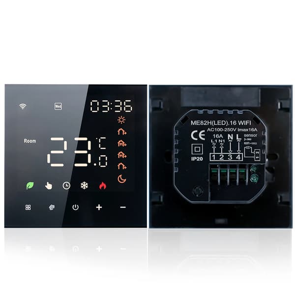 Smart termostat, programmerbar LCD-skärm, fjärrkontroll, pekskärmsgränssnitt,Elektrisk-Wifi Tuya-B
