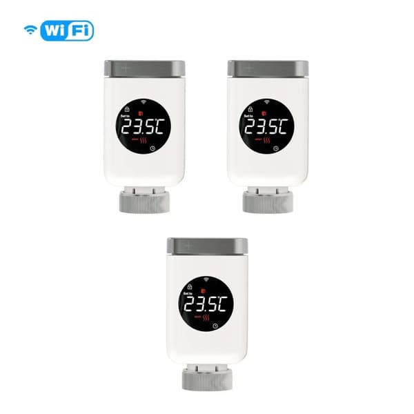 Smart ZigBee Radiator Aktuator, Fjernbetjening App Kontrol, Stemme Kommando Integration,3 PCS WIFI