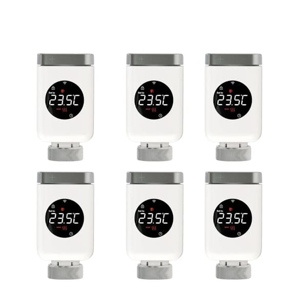 Smart ZigBee Radiator Aktuator, Fjernbetjening App Kontrol, Stemme Kommando Integration,6 PCS ZigBee