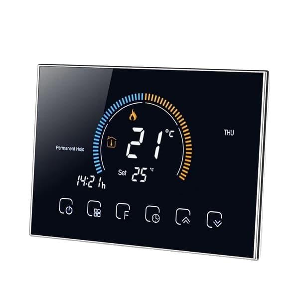 Tuya WiFi Smart Termostat, App Kontrolleret, 5-99°C Displayområde,Ingen Wifi-Sort