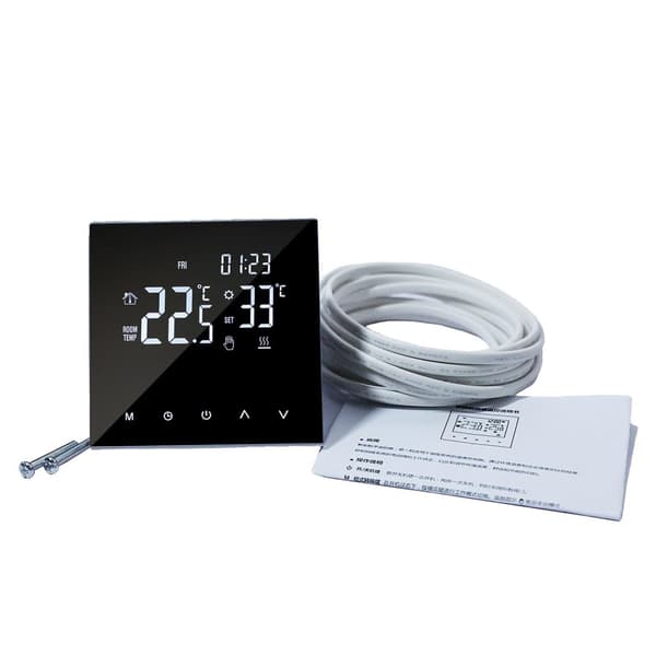 Smart varme termostat, APP kontrol, programmerbar ugentlig tidsplan,3A