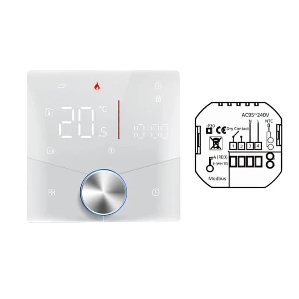 Älykäs termostaatti, lämpötilan tarkkuus ±1°C, asetettavissa oleva lämpötila-alue 5-35°C, energiankulutus 1.5W,GC-WIFI-valkoinen