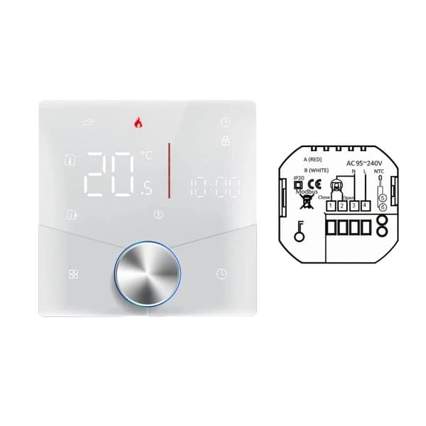 Smart termostat, temperatur nøjagtighed ±1°C, 5-35°C indstillingsområde, energiforbrug 1,5W,GA-WIFI-Hvid