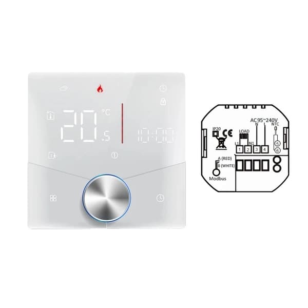 Smart termostat, temperatur nøjagtighed ±1°C, 5-35°C indstillingsområde, energiforbrug 1,5W,GB-WIFI-hvid