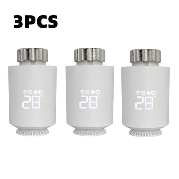 Tuya ZigBee Lämpöpatterin Ohjain, Ääniohjaus, Ohjelmoitava Aikataulu,220-240V, 3KPL