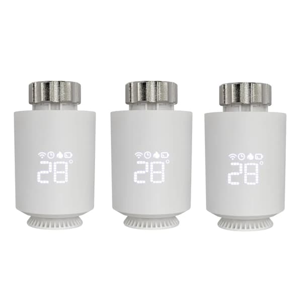 Tuya ZigBee Lämpöpatterin Ohjain, Ääniohjaus, Ohjelmoitava Aikataulu,220-240V, 3KPL