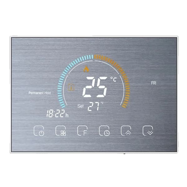 Smart termostat, programmerbar schema, pekskärm,BHT8000GA(Med WIFI), Silver