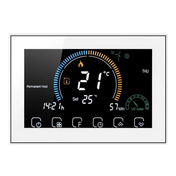 Smart termostat, programmerbar schema, pekskärm,vit, BHT8000GC(With WIFI)