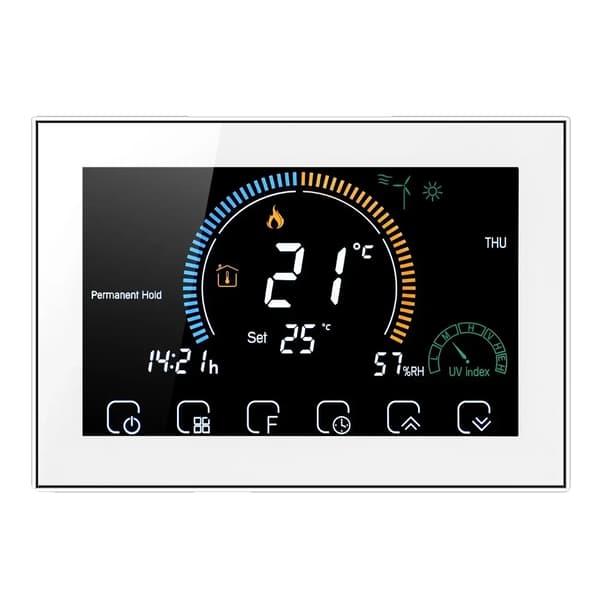 Smart termostat, programmerbar schema, pekskärm,vit, BHT8000GC(With WIFI)