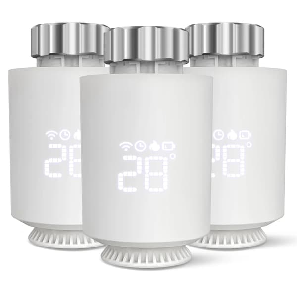 Tuya ZigBee Radiatoraktuator Termostat, Röststyrning, Programmerbar Schema,TRV06-3st