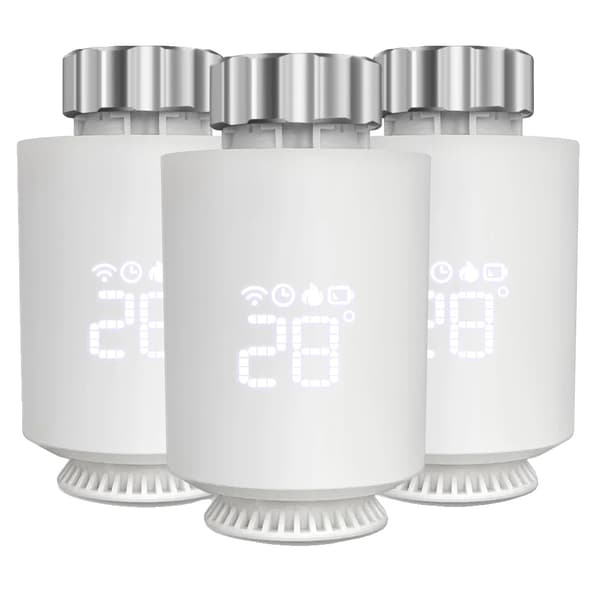 Tuya ZigBee Radiatoraktuator Termostat, Röststyrning, Programmerbar Schema,TRV06-3st