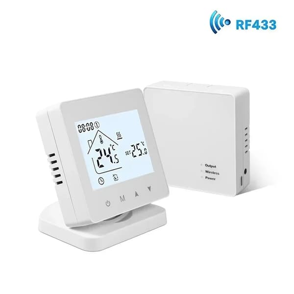 Smart trådlös termostat, WiFi-anslutning, röststyrningskompatibilitet,Ingen wifi