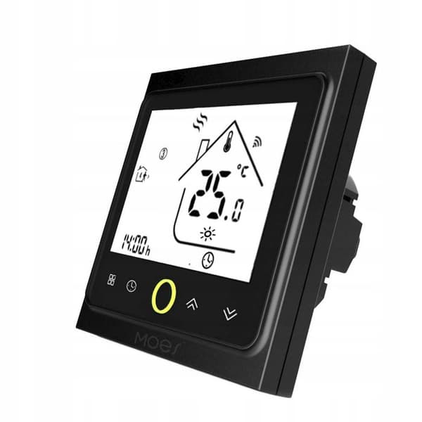 Thermostat WiFi - ARHATREYA - GC 5A - Kompatibel med Alexa/Google - Svart LCD-skärm