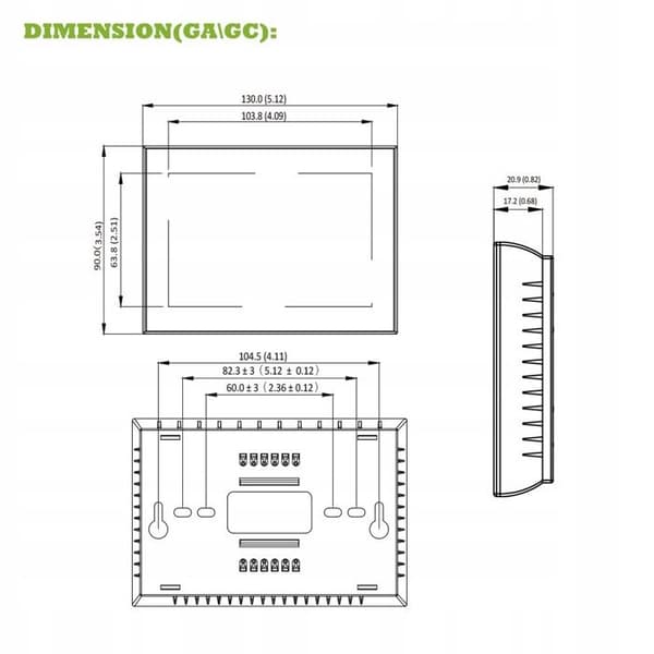 Termostat Wi-Fi - ARHATREYA - BHT 8000 GA - Golvvärme - LCD-skärm - Svart