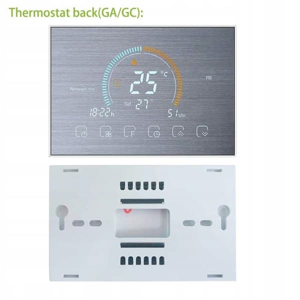 Termostat Wi-Fi - ARHATREYA - BHT 8000 GA - Golvvärme - LCD-skärm - Svart