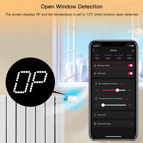 Intelligent Termostat - MOES - Zigbee - Lång Livslängd - Programmerbar