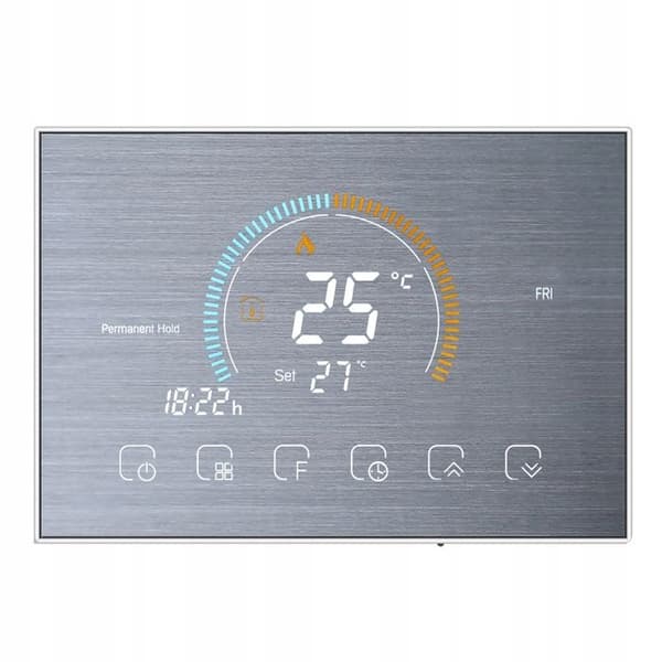 Termostat Wi-Fi - ARHATREYA - BHT 8000 GB - LCD-skärm 4,8'' - Elgolvvärme 16A