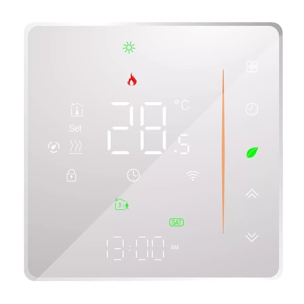 WiFi Älykäs Termostaatti, Aseta Lämpötila-alue 5-35℃, Tarkkuus ±1℃, Yhteensopiva Älykotijärjestelmien Kanssa,Veden lämmitys-a